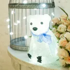 Акриловая светодиодная фигура "Белый мишка" 20 см, 4,5 В, 3 батарейки AA (не входят в комплект), 20 светодиодов, | 513-247 | NEON-NIGHT