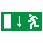 Пиктограмма (Наклейка) ПЭУ 091/092 Указатель двери лево/правосторонний (260х130) РС-M /комплект, 2шт./ для MIZAR | 2502002870 | Световые Технологии