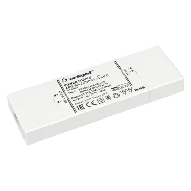 Блок питания ARV-SP-24060-FLAT-PFC (24V, 2.5A, 60W) (Arlight, IP20 Пластик, 5 лет) | 033261 | Arlight