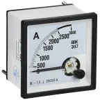                  Амперметр Э47 2500/5А класс точности 1,5 72х72мм
               