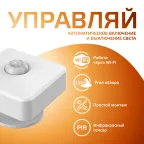 Датчик движения электронный Smart Home 1,5W 3V Wi-Fi 3м 120° 1/6 | 4010322 | Gauss