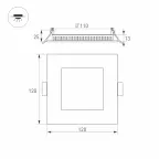 Светильник DL-120x120M-9W Day White (Arlight, IP40 Металл, 3 года) | 020126 | Arlight