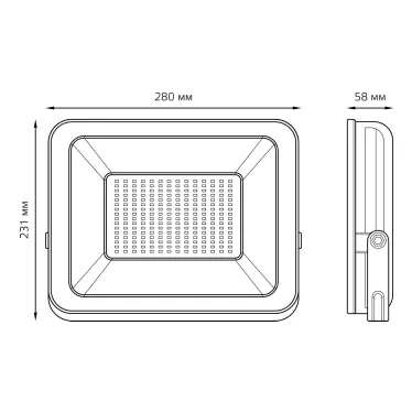 Прожектор светодиодный Gauss Elementary 150W 12750lm IP65 6500К ПРОМО G2 черный  | 613100150P | Gauss