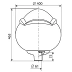 Светильник садово-парковый ГТУ 06-100-010 Адонис (матовый) 100Вт ДРИ Е27 ЭмПРА IP54 | 00519 | GALAD