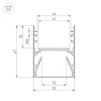 Профиль с экраном ALU-LINE-DUO-2000 ANOD+OPAL | 024188 | Arlight