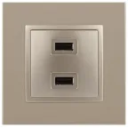 Устройство зарядное USB, 5В-2100мА, Эра Elegance, шампань, 14-4110-04