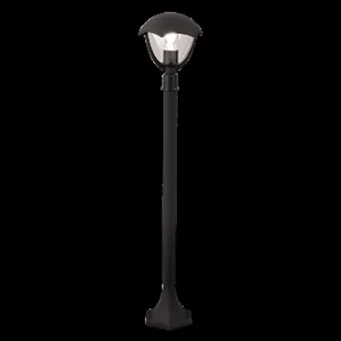 Светильник садово-парковый столб НТУ 1хE27 AC 220В Черный IP54 200х200х1000мм Алюминий max 60Вт ландшафтный Aura Gauss
