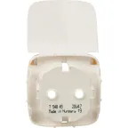 Valena ALLURE Лицевая панель розетки 2К+З с крышкой Белая