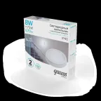 Светильник светодиодный ДБП 8 Вт 670 лм 4000К AC 220В Белый IP40 круг D135х33мм Пластик ЖКХ с оптико-акустическим датчиком HALL Gauss