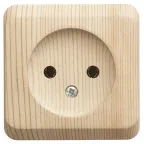 ЭТЮД Розетка наружная без заземления без шторок сосна