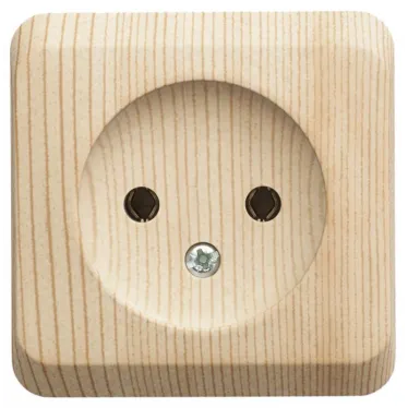 ЭТЮД Розетка наружная без заземления без шторок сосна