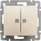 VALENA Переключатель одноклавишный с подсветкой 16AX слоновая кость