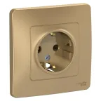 BLANCA скрытой установки розетка с заземлением без шторок, 16А, 250В, титан