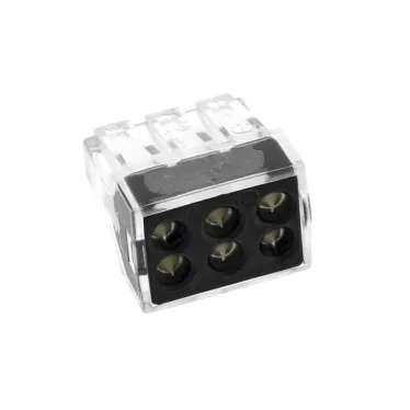 Клемма строительно-монтажная СМК модель 106 6 отверстий 1.0-2.5мм.кв