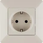 Valena LIFE Розетка силовая 2К+З 16А 250В с лицевой панелью винтовые зажимы слоновая кость