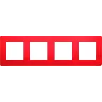 ETIKA Рамка 4 поста красная