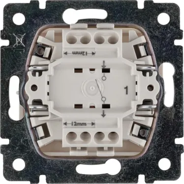 Выключатель одноклавишный, в рамку, слоновая кость