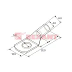 Наконечник ТМЛ 6-5-4 (6 кв мм - 5 мм) ГОСТ 7386-80, 10шт, REXANT