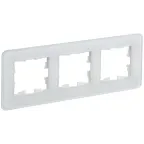 BRITE Рамка 3 поста РУ-3-2-Бр стекло белый RE IEK