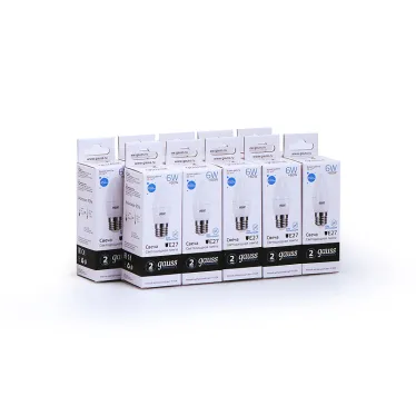 Лампа светодиодная LED 6 Вт 450 лм 4100К свеча нейтральный E27 AC 220В Elementary Gauss