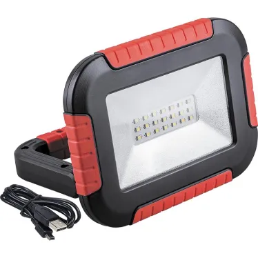 Прожектор светодиодный ДО-10w переносной аккумуляторный 6400К 700Лм IP44 с ручкой