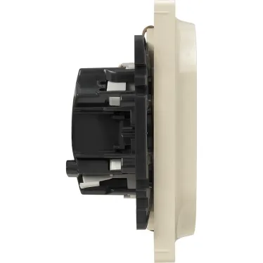 Valena LIFE Розетка силовая двойная 2х2К+З 16А 250В с лицевой панелью безвинтовые зажимы слоновая кость