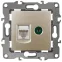 Розетка комбинированная RJ45+TV, Эра12, шампань, 12-3110-04