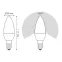 Лампа светодиодная LED 7Вт E14 220В 3000К свеча, диммируемая | 103101107-D | Gauss