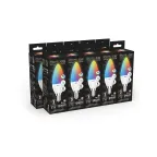 Лампа светодиодная Smart LED Свеча С37 6W E14 RGBW+dim 1/10/100 | 103101406 | Gauss