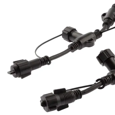 Разветвитель ERAPS-R для гирлянд IP65 20 гнезд 2 метра каучук черный