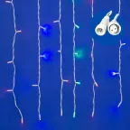 Занавес светодиодный с эффектом мерцания 3х2м Соединяемый 240 светодиодов Разноцветный свет Провод белый ULD-C2030-240/TWK MULTI IP67