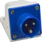 Вилка 513-16А-6h-220AC-2P+PE-IP44