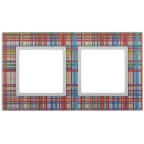 Рамка на 2 поста, стекло, Эра Elegance, прозрачный+бел, 14-5102-00