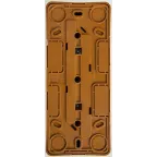 ЭТЮД Розетка тройная открытой установки без заземления без шторок 16А 250B,бук