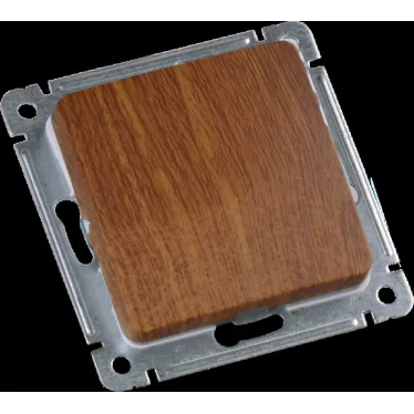 MASTER Переключатель одноклавишный скрытой установки, в рамку, дуб