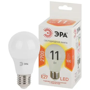 Лампа светодиодная LED 11 Вт 880Лм 2700К груша теплый E27 170-265В LED A60-11W-827-E27 Standart