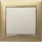 Выключатель одноклавишный, в рамку, слоновая кость