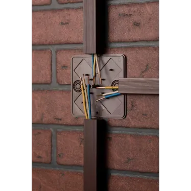 Коробка разветвительная KMP-030-032 100х100х25 темное дерево PROxima