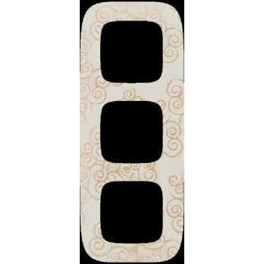 Valena ALLURE Рамка 3 поста Нарцисс золото универсальная