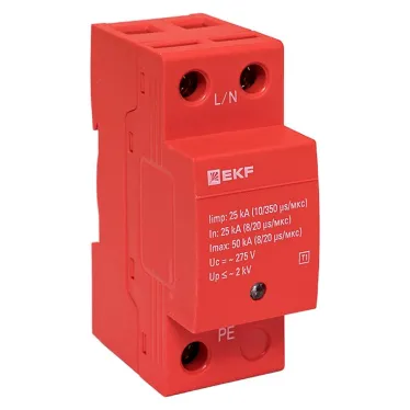 УЗИП Класс 1 Iimp 25kA (10/350?s) 1P EKF