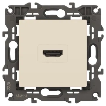 Розетка HDMI, Эра Elegance, сл.кость, 14-3114-02