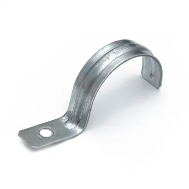 Скоба металлическая однолапковая усиленная противопожарная СМОУ d38-40 мм отв. d 6,5 мм (50 шт/уп)