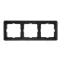 W59 Рамка 3 поста черный бархат