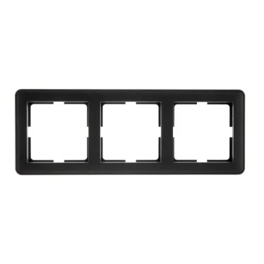 W59 Рамка 3 поста черный бархат