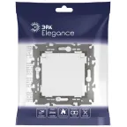 Розетка 2P+E Schuko со шторками с крышкой, 16А-250В, Эра Elegance, белый, 14-2103-01