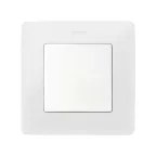 Рамка на 1 пост белый с основанием цвета тростниковый сахар S82 Detail