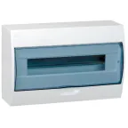 Щит распределительный навесной ЩРн-П-18 IP41 пластиковый белый прозрачная дверь