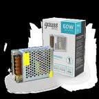 Блок питания для светодиодной ленты 60 Вт AC 176-264В Uвых 12В IP20 110х78х35мм Basic Gauss