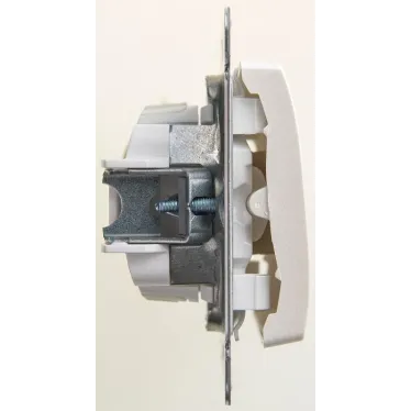 GLOSSA Переключатель одноклавишный схема 6 перламутр в рамку