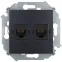 15 Розетка компьютерная двойная RJ45 кат.5е графит